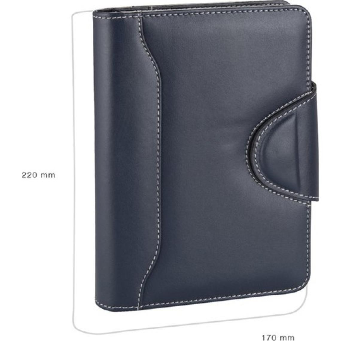 2K Diplomat Geniş Dilli Organizer Kareli Defterli 14 x 20 cm Lacivert
