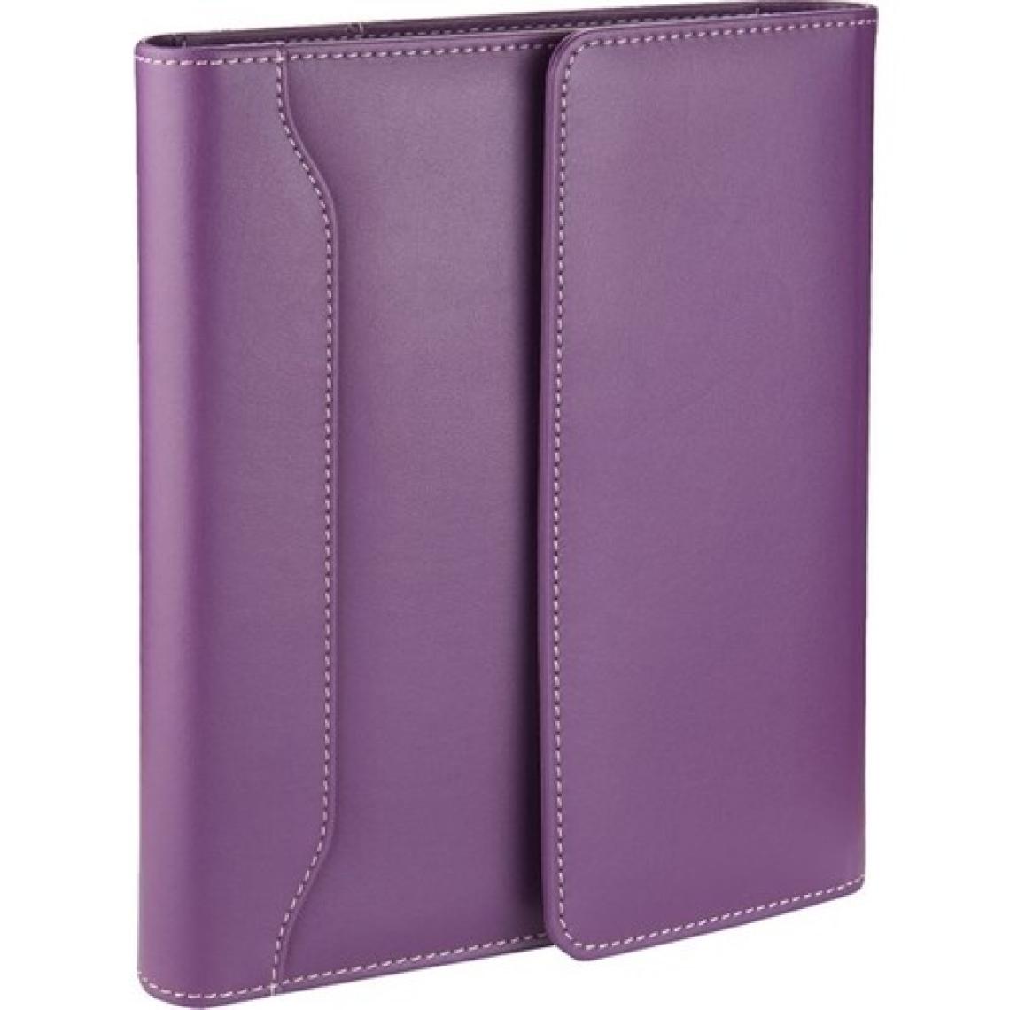2K Diplomat Mıknatıs Kapak Organizer Kareli Defterli 17 x 24 cm Lila