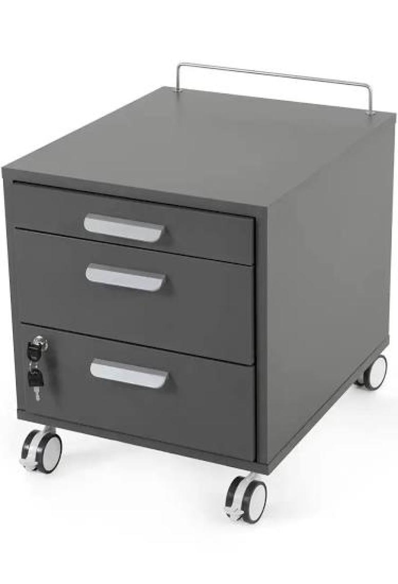 Creo Mobili Home Ofis Depolama ve Oturma Alanı Sunan Keson - Taşıma kap. 100kg, Antrasit/Sarı - Vega