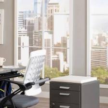 Creo Mobili Home Ofis Depolama ve Oturma Alanı Sunan Keson - Taşıma kap. 100kg, Antrasit/Sarı - Vega