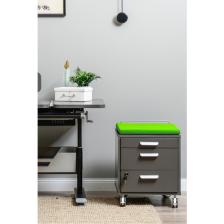 Creo Mobili Freelance Çalışanlar İçin Tekerlekli Keson, Çekmeceli - Taşıma kap. 100kg, Antrasit/Yeşil - Vega