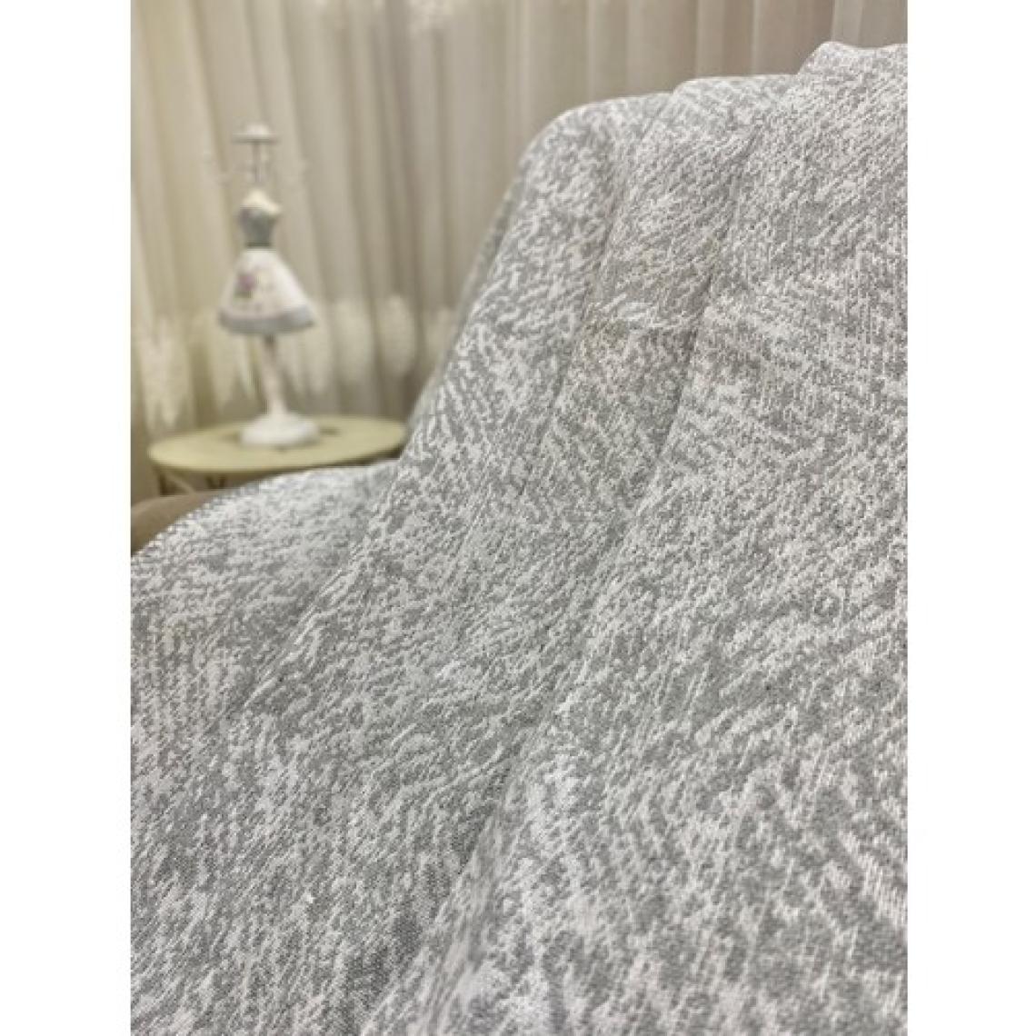 Özlü Home Lüks Pamuklu Koltuk-Çekyat Örtüsü Gri