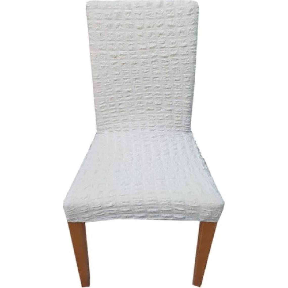 Nera Home Sandalye Kılıfı Bürümcük Beyaz