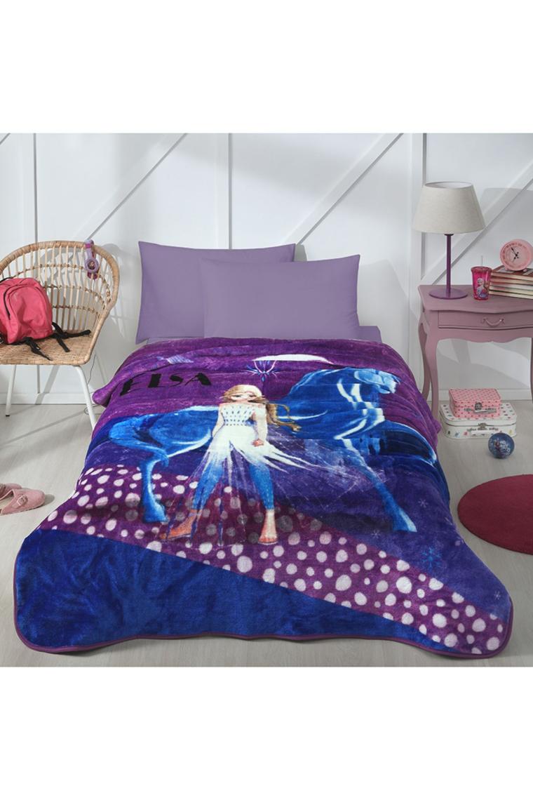 Frozen Snow Queen Disney Lisanslı Tek Kişilik Çocuk Battaniyesi 155x215 Cm