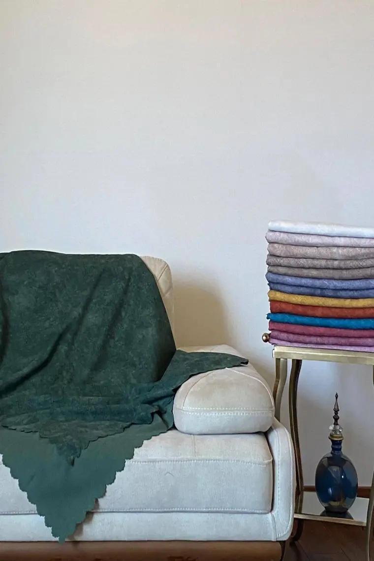 Velerde Home Vessel Çift Taraflı Çekyat Koltuk Örtüsü Şalı