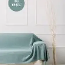 Velerde Home Battal Boy | Kollarınıda kapatan | Şönil Çift Taraflı Kaymaz Koltuk Örtüsü | Çekyat Örtüsü | Koltuk Şalı | Renk : Su Yeşili