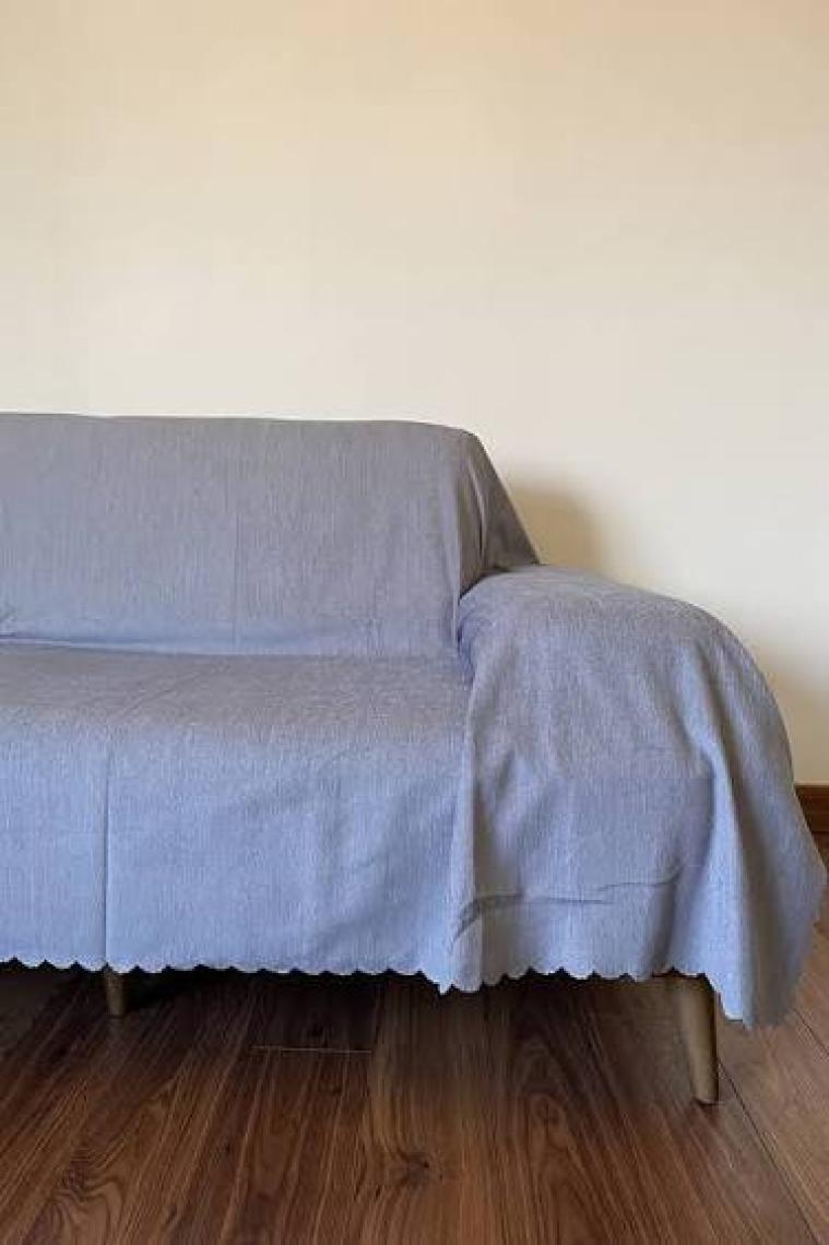 Velerde Home Battal Boy | Kollarınıda kapatan | Şönil Çift Taraflı Kaymaz Koltuk Örtüsü | Çekyat Örtüsü | Koltuk Şalı | Renk : Antrasit