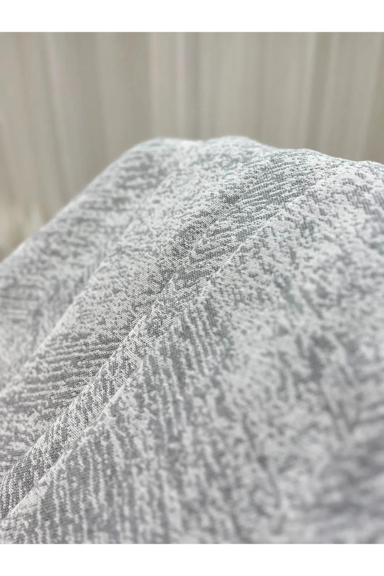 Kolkapatan Pamuklu Koltuk - Çekyat Örtüsü 170X320 Alaca Gri Kaydırmaz Koltuk Şalı