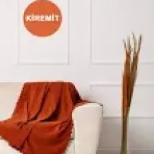 Velerde Home Standart Boy | Kolları kapamaz | Şönil Çift Taraflı Kaymaz Koltuk Örtüsü | Çekyat Örtüsü | Koltuk Şalı | Renk : Kiremit