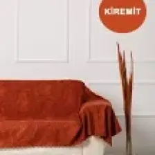 Velerde Home vessel Kiremit Battal Boy Kollarınıda Kapatan Çift Taraflı Çekyat Koltuk Örtüsü Şalı