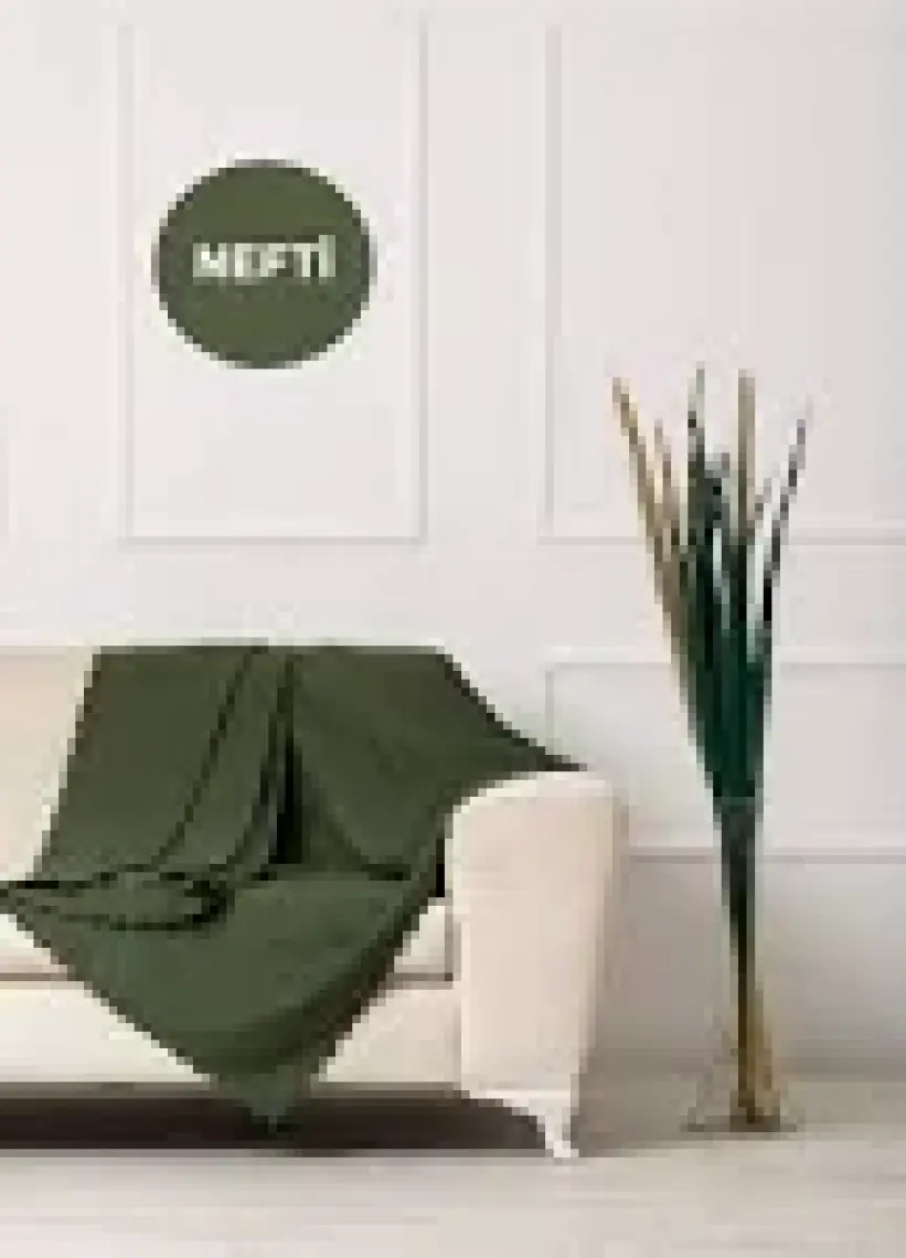Velerde Home Standart Boy | Kolları kapamaz | Şönil Çift Taraflı Kaymaz Koltuk Örtüsü | Çekyat Örtüsü | Koltuk Şalı | Renk : Nefti