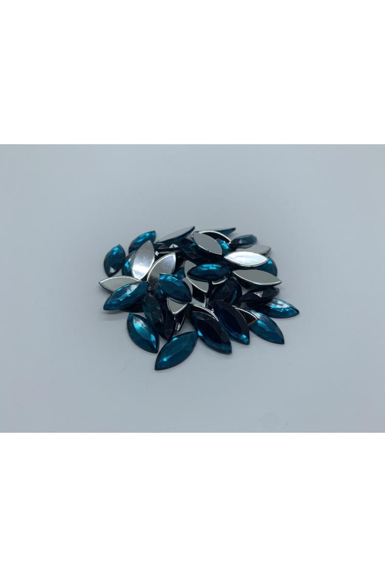 Cem Davetiyeleri Süsleme Taşı Mavi Kristal 9X20MM 1000 Adet Akrilik Taş