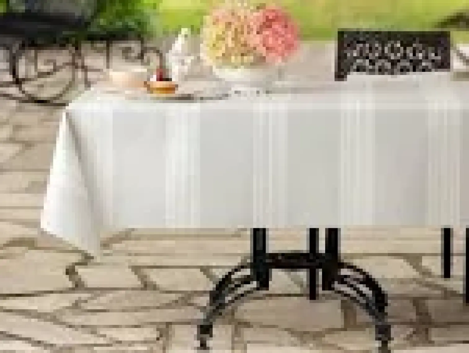 Madame Coco Raymond Masa Örtüsü - Gri / Beyaz - 140x200 cm