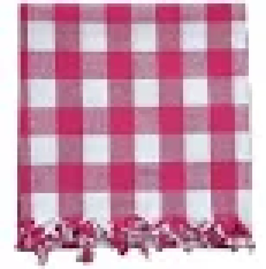 Mira Home 150X150 cm Kareli Yer Sofra Bezi Piknik Masa Örtüsü Saçaklı