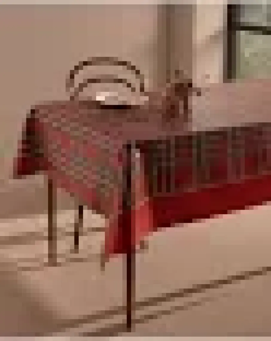Madame Coco Andray Pvc Masa Örtüsü - Kırmızı - 140X140 cm