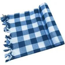 Mira Home 150 x 150 cm Kareli Yer Sofra Bezi Piknik Masa Örtüsü Saçaklı