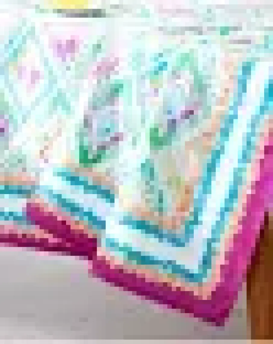 Madame Coco Nivelle Masa Örtüsü - 150X250 cm - Mor/mavi