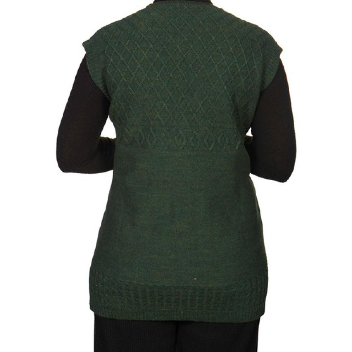 Fresh Moda Kadın Hakı Yeşil Düğmeli Yelek