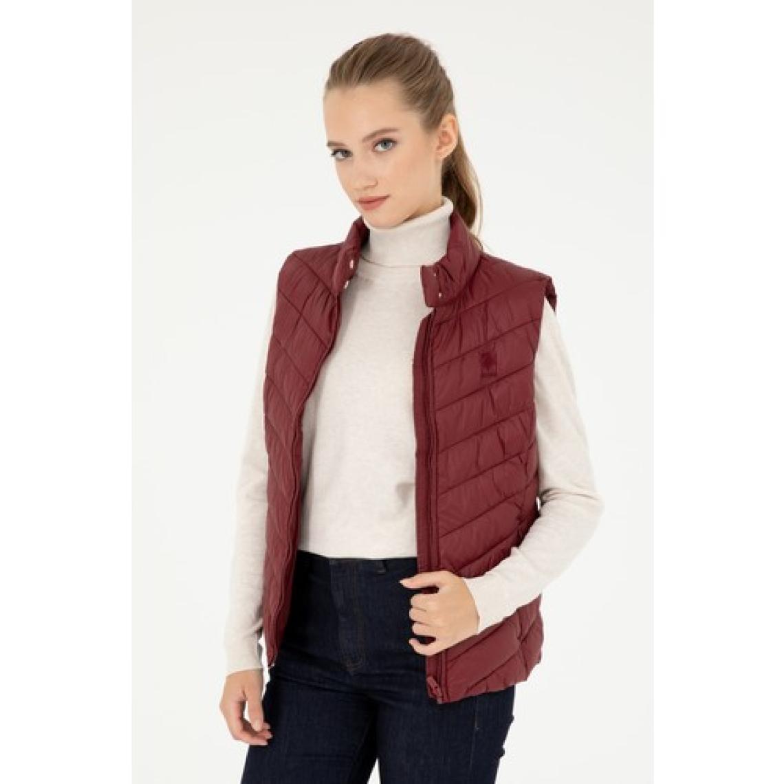 U.S. Polo Assn. Kadın Bordo Yelek (Dokuma) 50292675-VR014