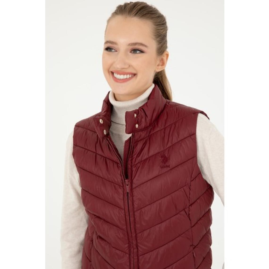 U.S. Polo Assn. Kadın Bordo Yelek (Dokuma) 50292675-VR014