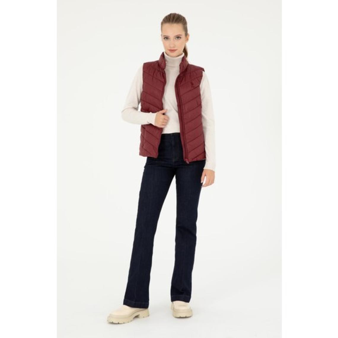 U.S. Polo Assn. Kadın Bordo Yelek (Dokuma) 50292675-VR014