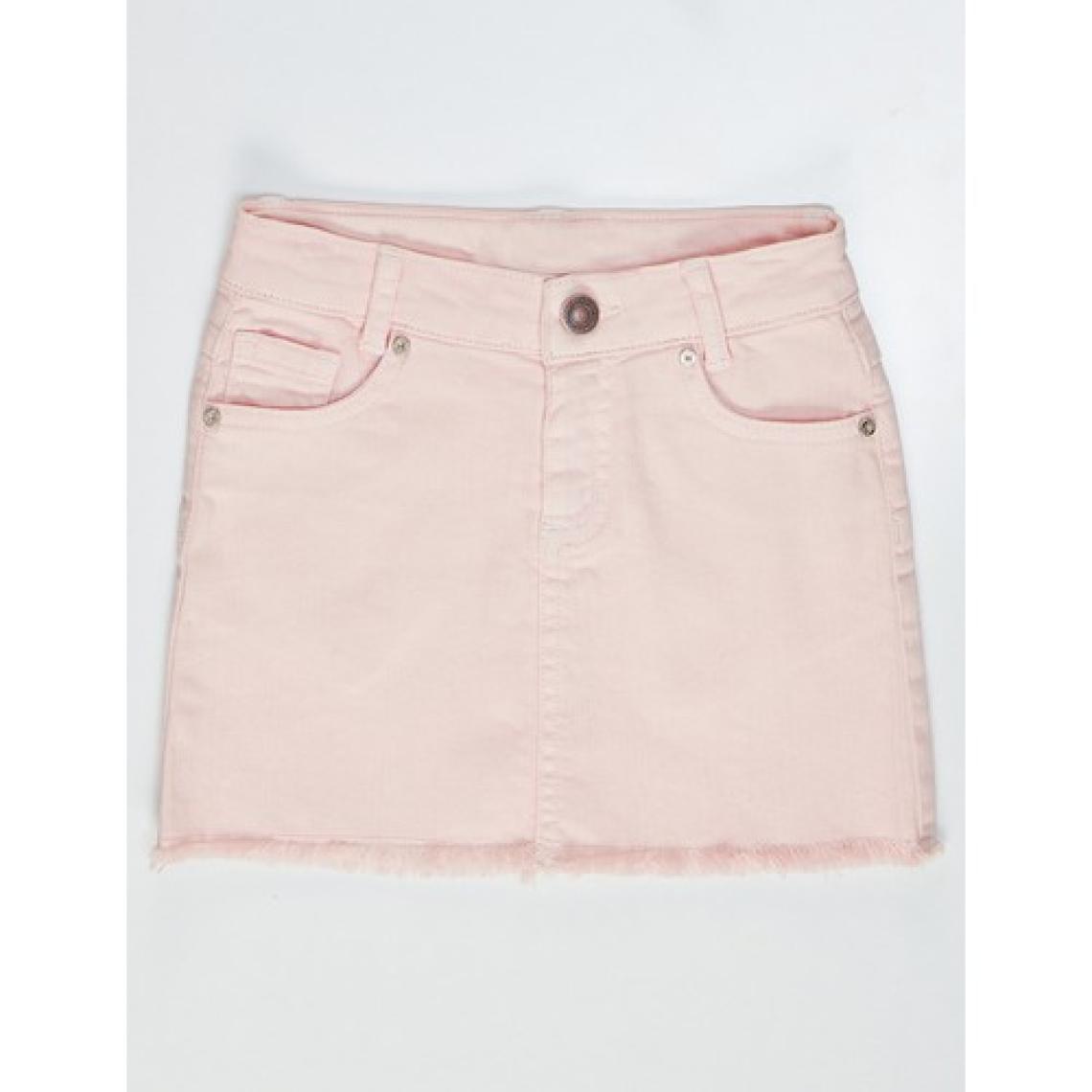 Denokids Pembe Denim Mini Kız Çocuk Etek