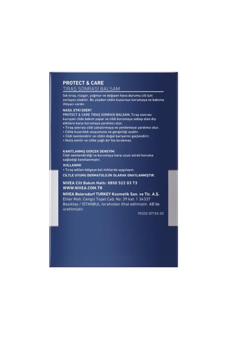 MEN Erkek Tıraş Sonrası Balsam Protect&Care 100ml, Tahriş Önleyici, Rahatlatıcı, Koruyucu, Onarıcı