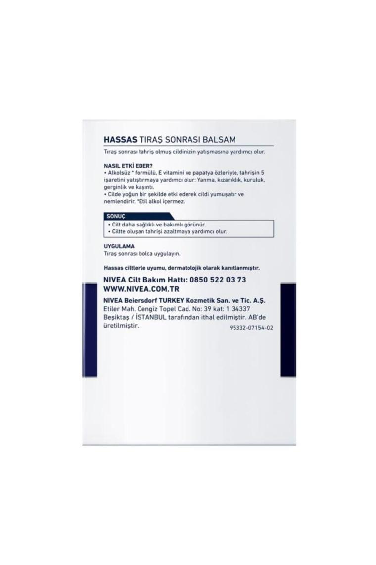 MEN Erkek Tıraş Sonrası Balsam 100ml, Hassas Ciltlere Özel Hızlı Rahatlatma, Konforlu Tıraş Deneyimi