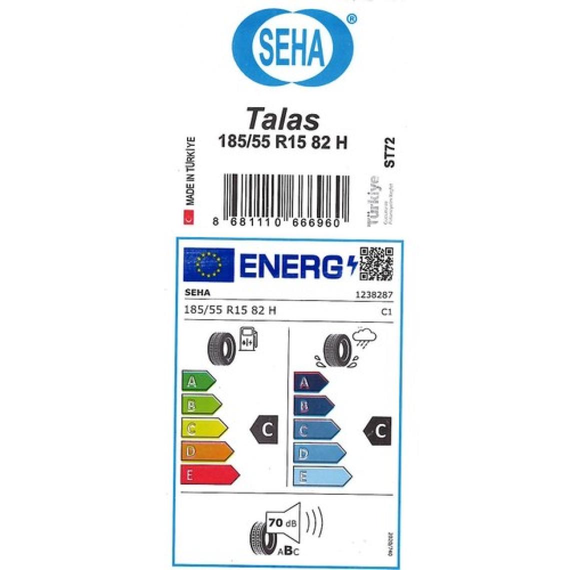 Seha 185/55 R15 82H ST72 Talas Oto Yaz Lastiği (Üretim Yılı: 2023)