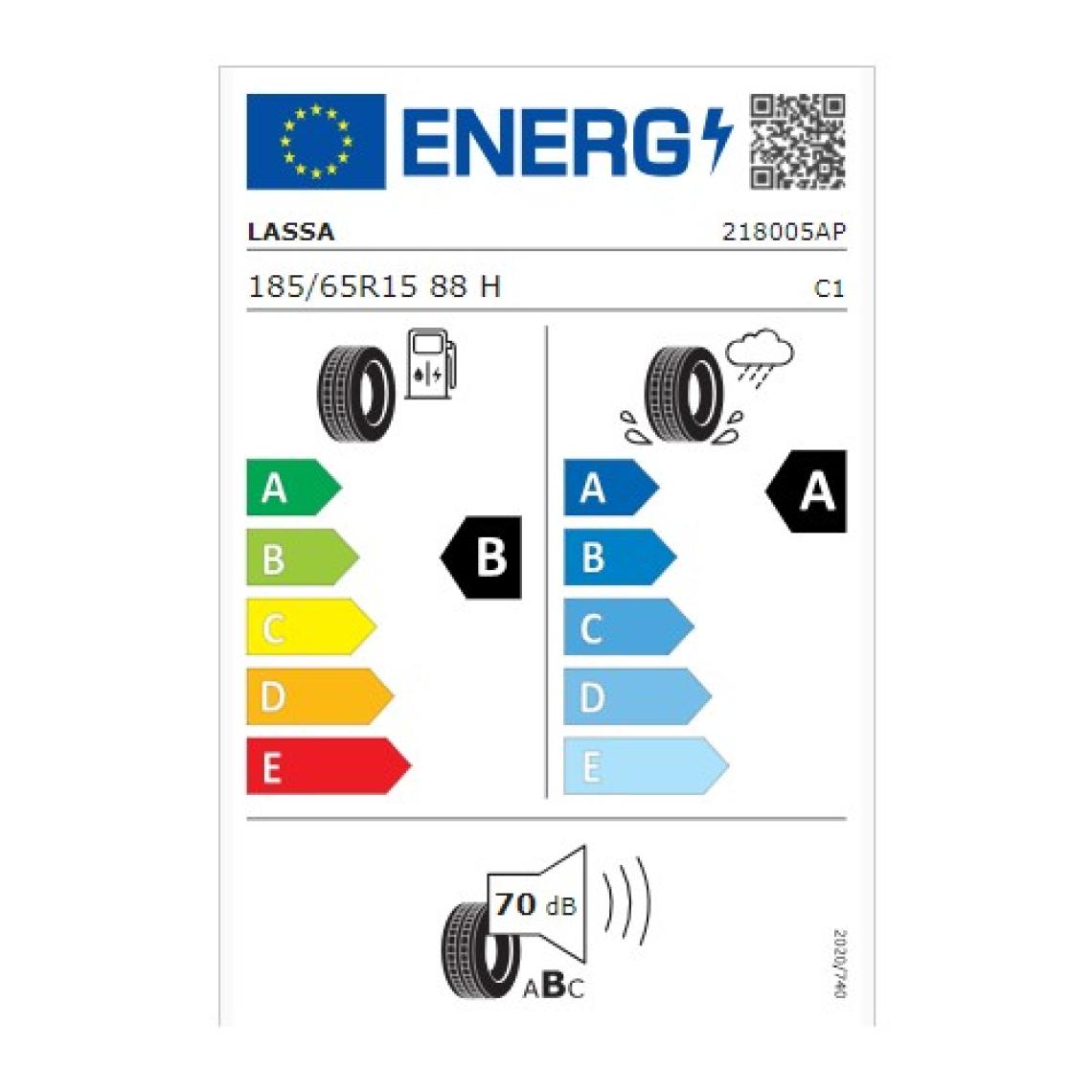 Lassa 185/65 R15 88H Revola Yaz Lastiği (Üretim Yılı:2024)