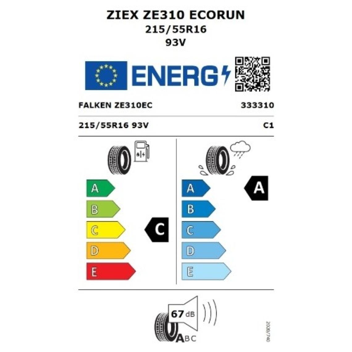 Falken 215/55 R16 93V Ziex ZE320 Oto Yaz Lastiği (Üretim Yılı:2025)