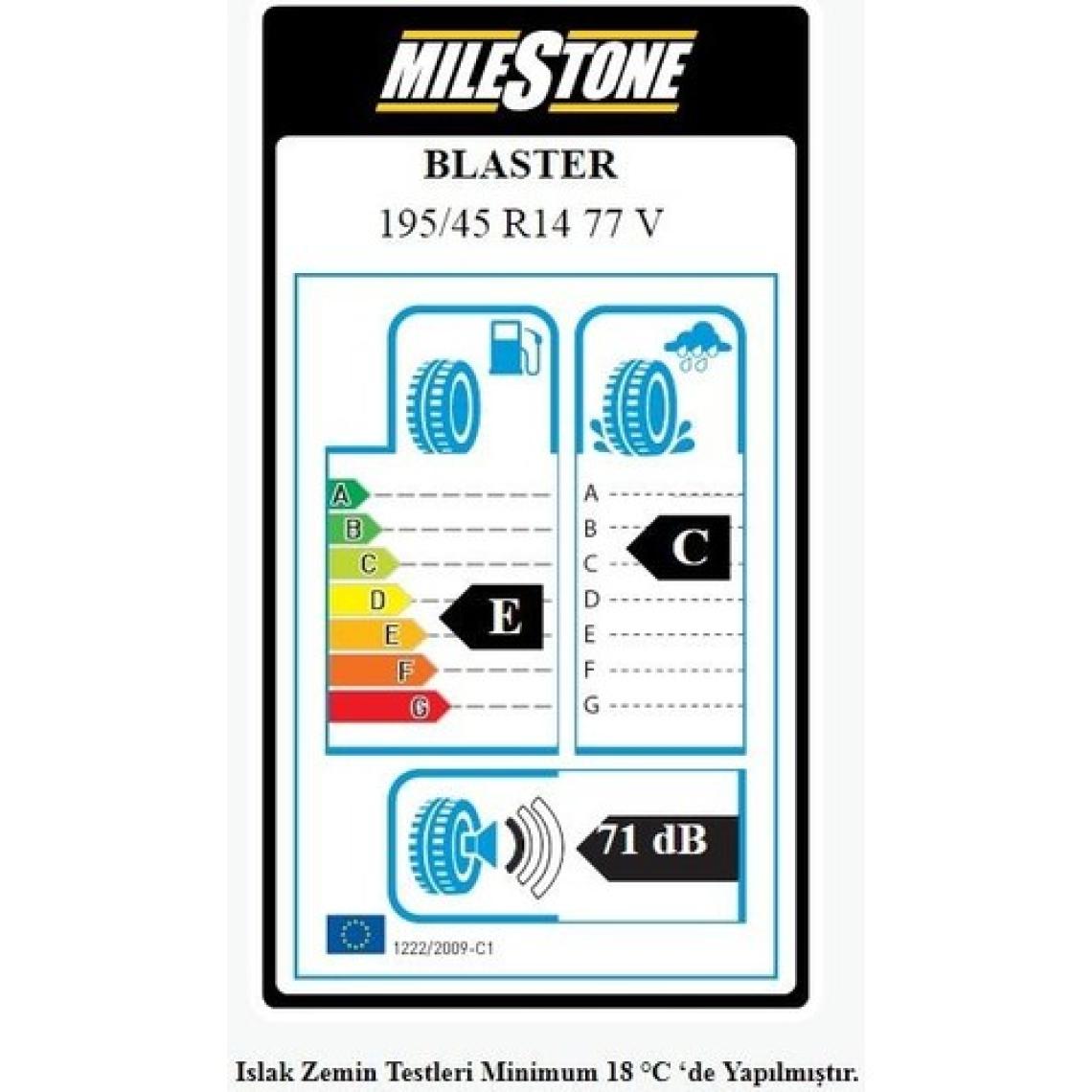 Milestone 195/45 R14 77V Carmile Sport Oto Yaz Lastiği ( Üretim Yılı: 2024 )