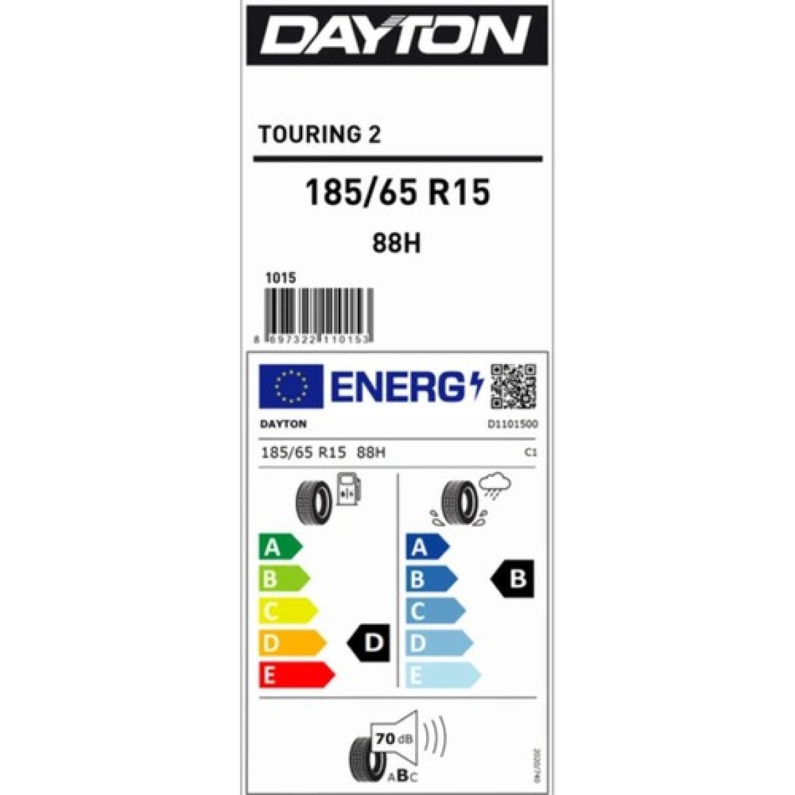 Dayton 185/65 R15 88H Touring 2 Oto Yaz Lastiği (Üretim Yılı: 2025)