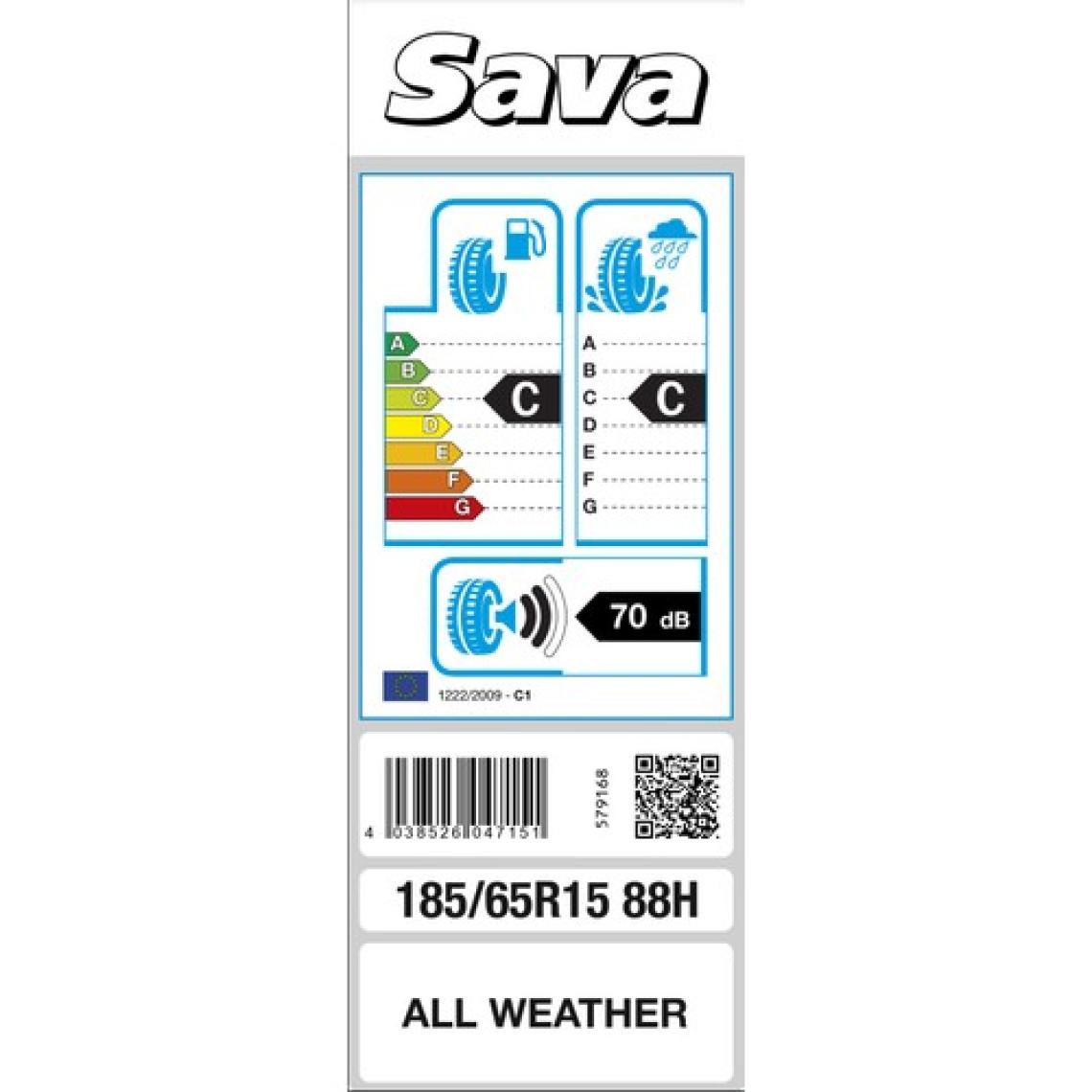 Sava 185/65 R15 88H All Weather Oto 4 Mevsim Lastiği ( Üretim Yılı: 2023 )