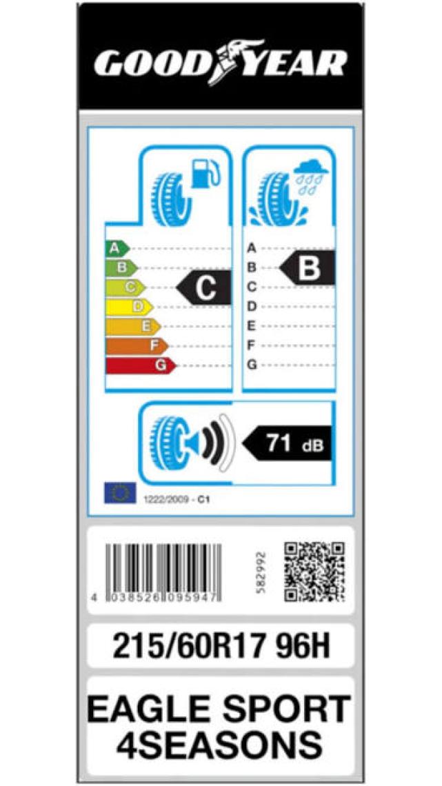 Goodyear 215/60 R17 96V Eagle Sport 4 Seasons Suv 4 Mevsim Lastiği ( Üretim Yılı: 2023 )