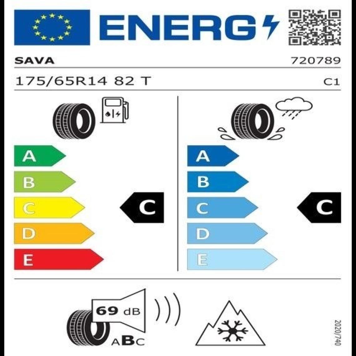 Sava 175/65 R14 82T All Weather Oto Dört Mevsim Lastiği (Üretim Yılı: 2024)
