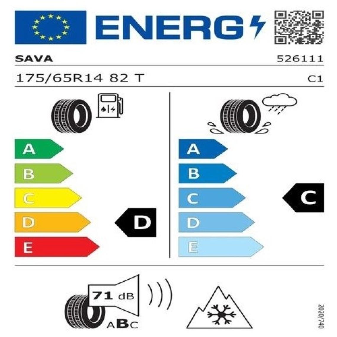 Sava 175/65 R14 82T Eskimo S3+ Oto Kış Lastiği ( Üretim Yılı: 2024 )
