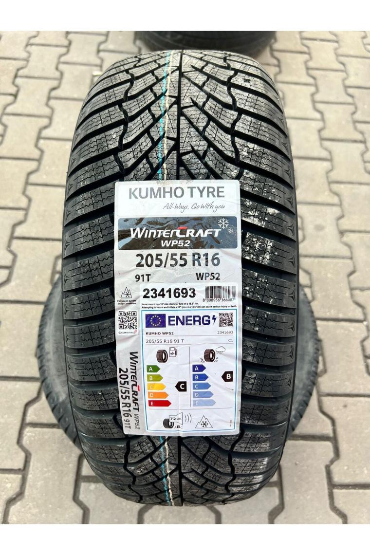 Kumho 205/55 R16 91T Wintercraft Wp52 Oto Kış Lastiği (Üretim Yılı: 2023)