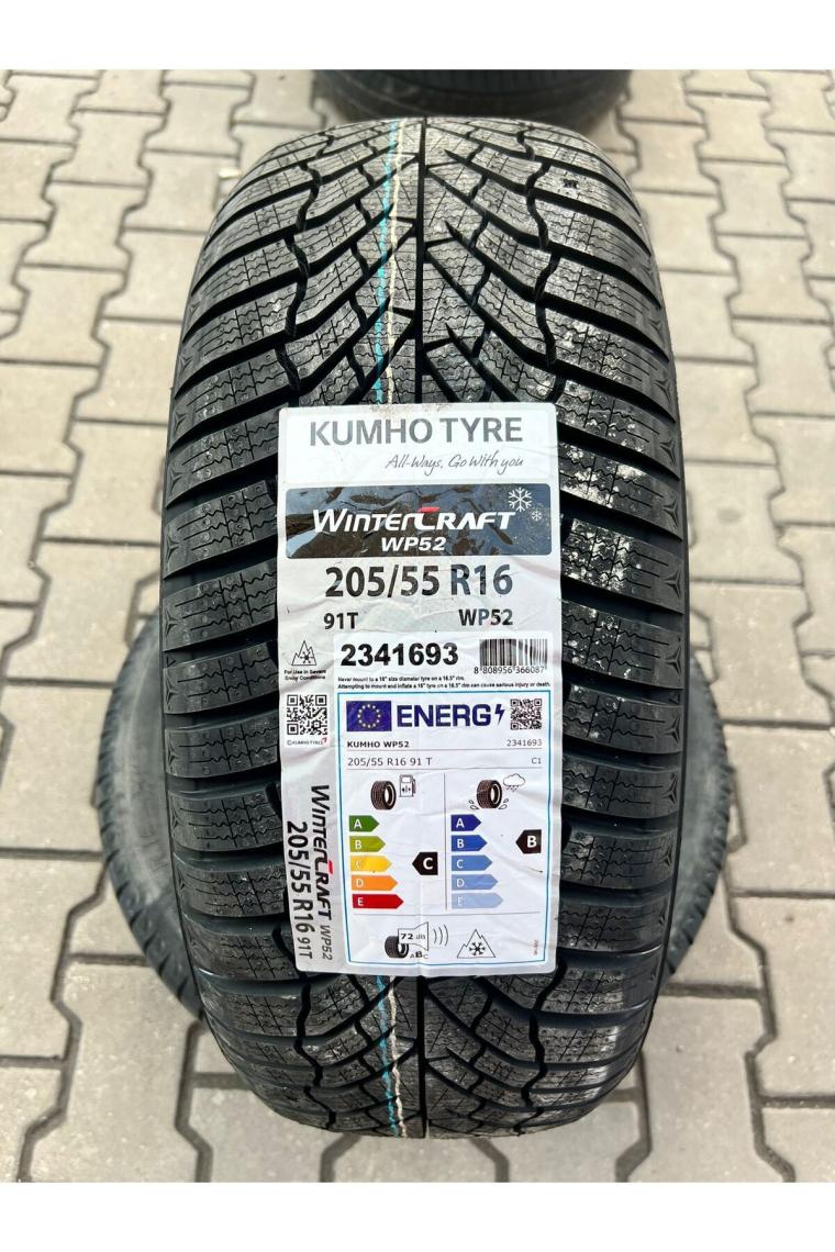 Kumho 205/55 R16 91T Wintercraft Wp52 Oto Kış Lastiği (Üretim Yılı: 2023)