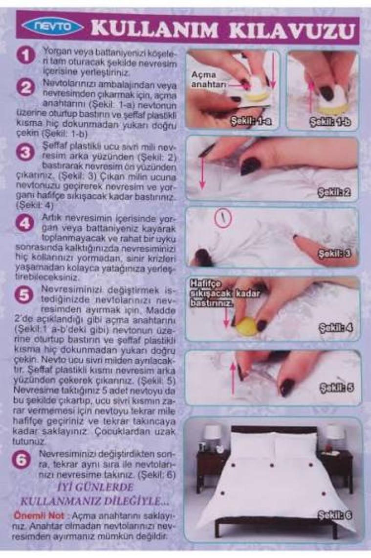 Nevto, Nevresim Tokası (En fazla 3 cm kalınlıkta (Elyaf-Kuştüyü) 2 adet Yorgan-Battaniye için)