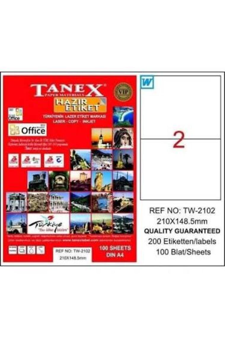 Tanex 210 x 148,5 Mm Laser Etiket Tw-2102