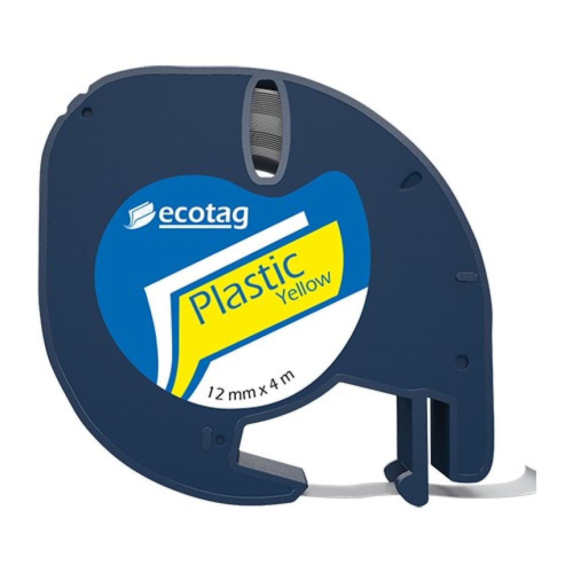 Dymo Letratag Etiket Yazıcı ve Ecotag Muadil Plastik Yedek Şerit Etiket 10'lu
