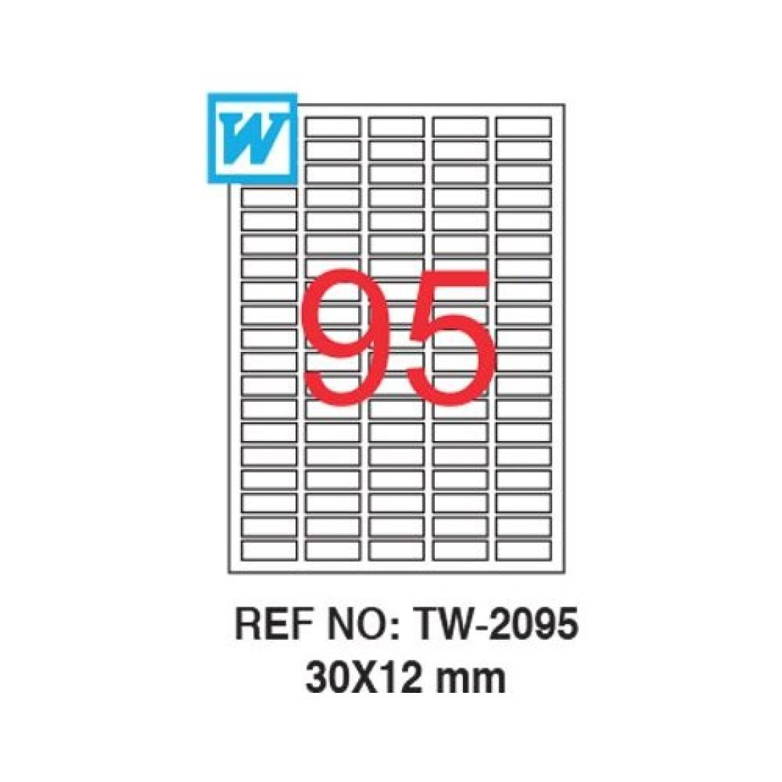 Tanex 30 x 12 Mm Laser Etiket Tw-2095