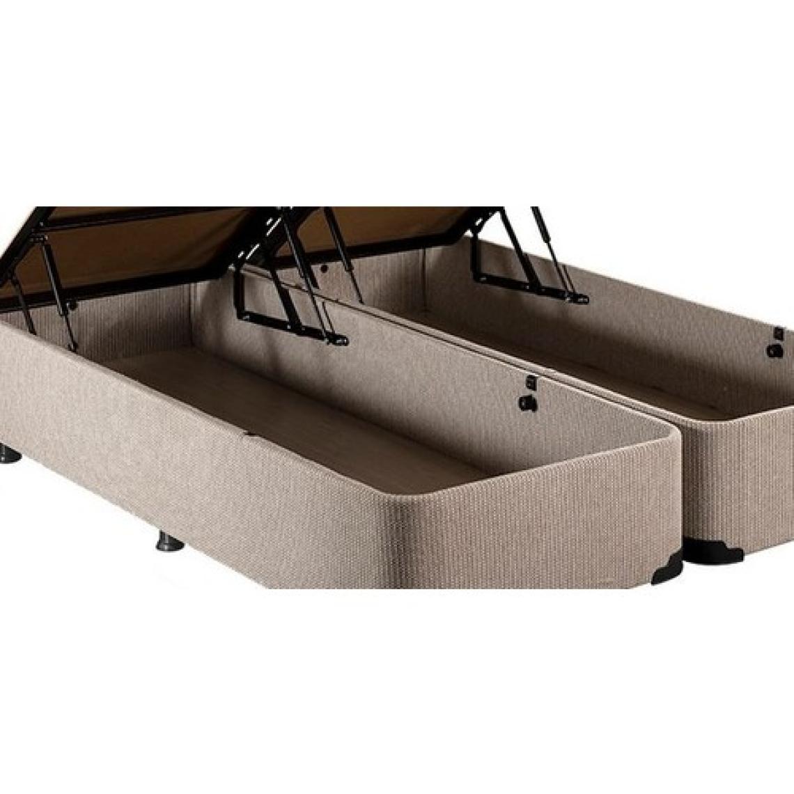 Niron Baza - 200x200 cm Çift Kişilik Sandıklı Klasik Kumaş Baza