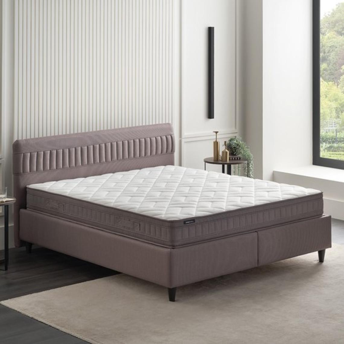 Yataş Bedding Sleep Balance Pro Yatak, Somni Baza, Nano Başlık Çift Kişilik 3'lü Set - Kahverengi