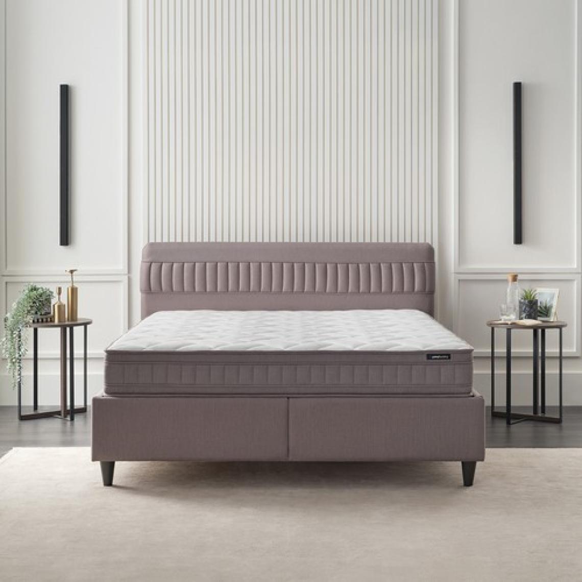 Yataş Bedding Sleep Balance Pro Yatak, Somni Baza, Nano Başlık Çift Kişilik 3'lü Set - Kahverengi