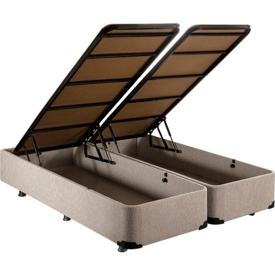 Niron Baza 180x200 cm Çift Kişilik Sandıklı Klasik Kumaş Baza Sağlamlaştırılmış Metal Profil Baza