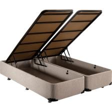 Niron Baza 180x200 cm Çift Kişilik Sandıklı Klasik Kumaş Baza Sağlamlaştırılmış Metal Profil Baza