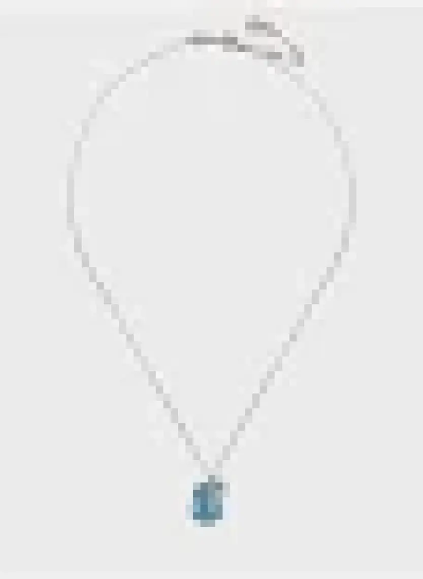 Swarovski Iconic Swan Kolye Kuğu, Küçük, Mavi, Rodyum Kaplama