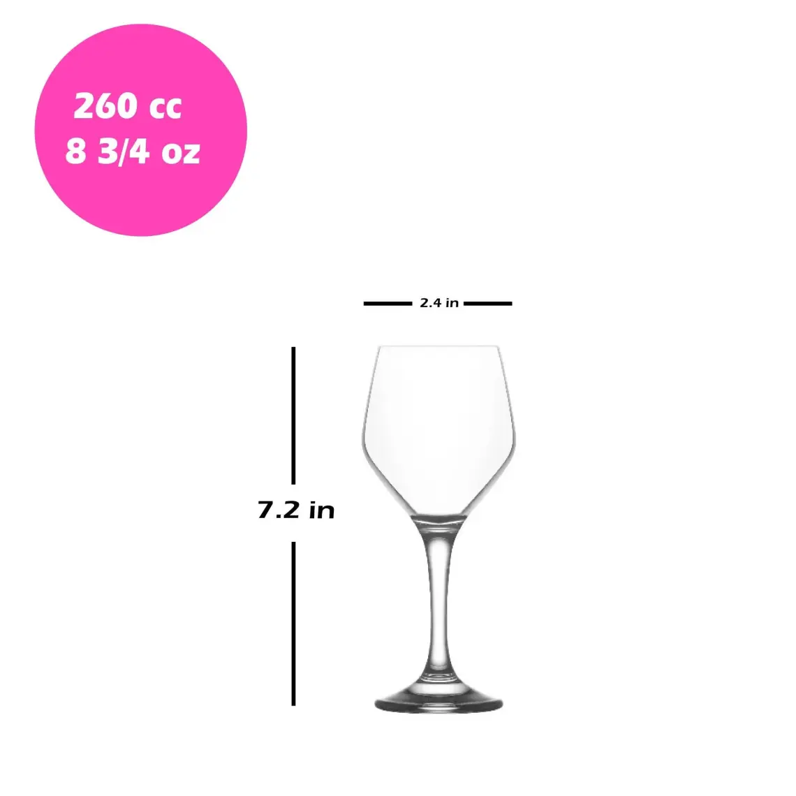 Ella 6&apos;lı Beyaz Şarap Kadehi